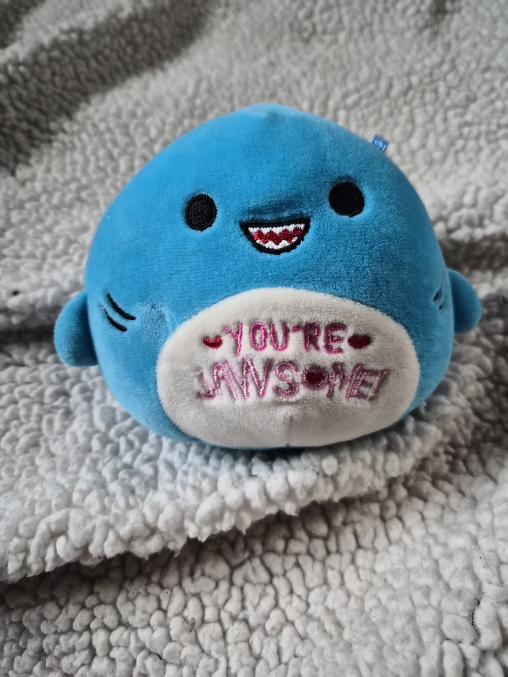 Squishmallows You’re Jawsome Blue Shark Plush Valentine Stuffed Animal